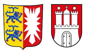 Zu sehen sind die Wappen von Schleswig-Holstein und Hamburg