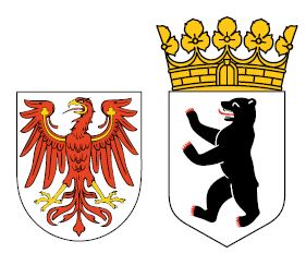 Zu sehen sind die Wappen von Brandenburg und Berlin