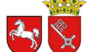 Zu sehen sind die Wappen von Niedersachen und Bremen