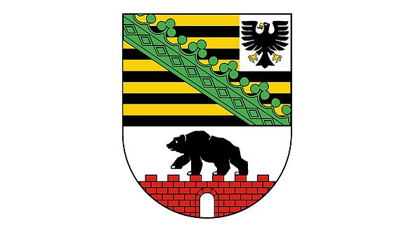 Zu sehen ist das Wappen von Sachsen-Anhalt