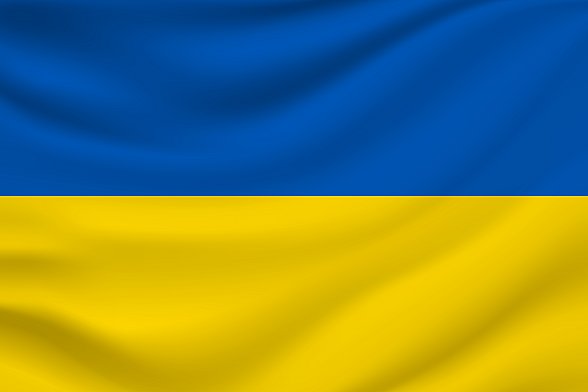 Zu sehen ist die ukrainische Flagge
