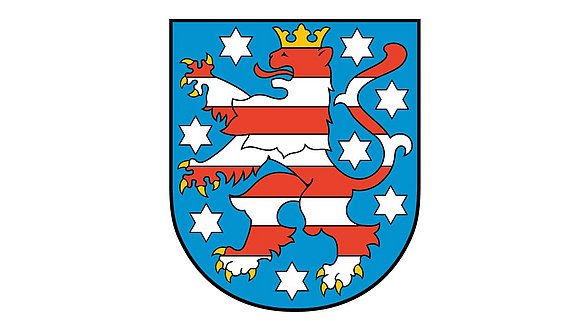 Zu sehen ist das Wappen von Thüringen